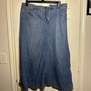Ralph Lauren Blue Denim Maxi Skirt